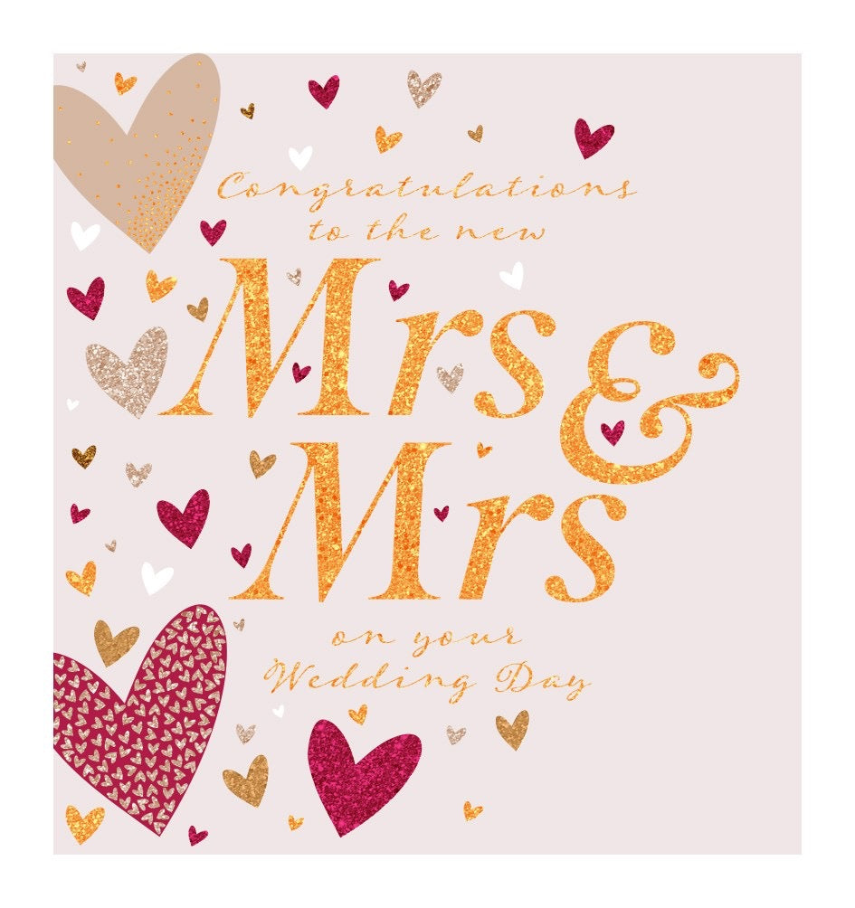 The Art File -  Mrs & Mrs Wedding Day Card