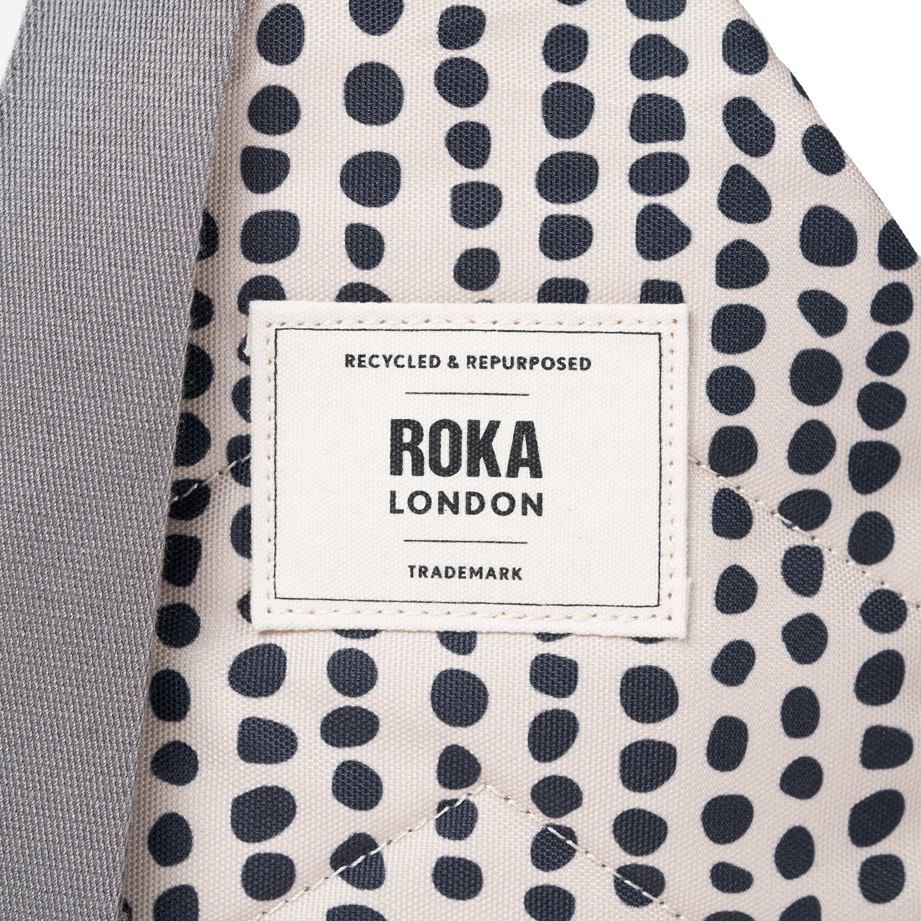 Roka Willesden Recycled Canvas Crossbody Bag - Linear Dot (limited Edition Print)