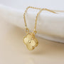 POM Faux Gold Quatrefoil Necklace