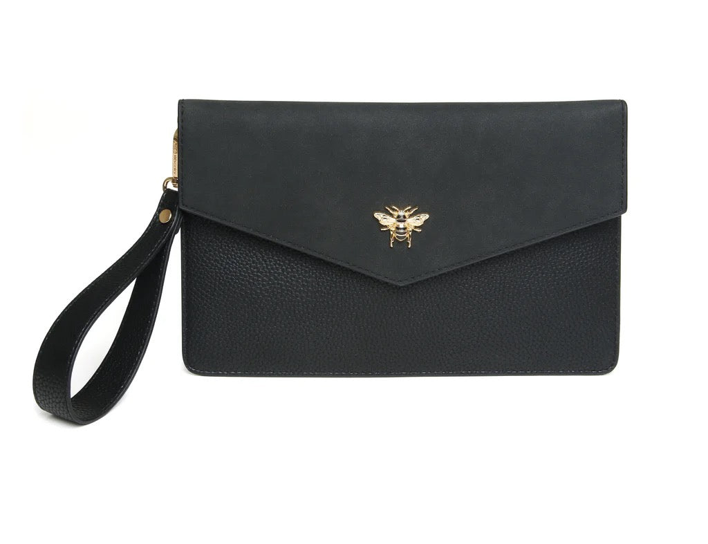 Alice Wheeler Black Chelsea Clutch Bag