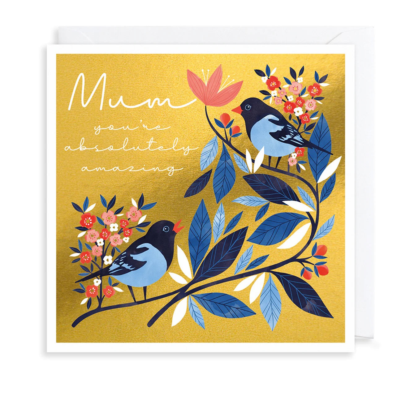 The Art File - Absolutely Amazing Mum Floral Birds LARGE Card