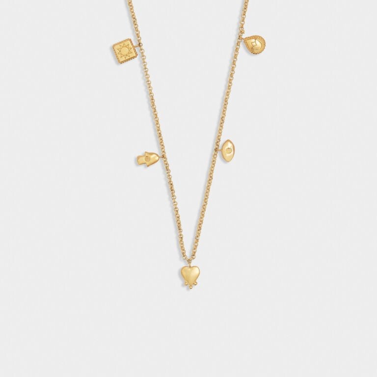 Katie Loxton Waterproof Jewellery - Boheme - Gold Multi Charm Necklace