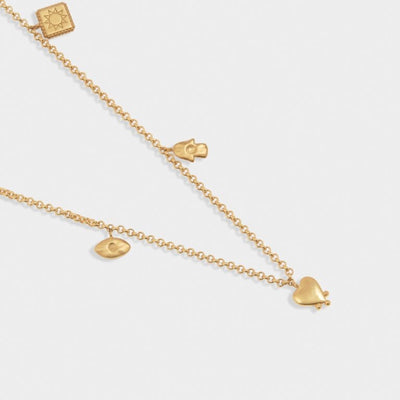 Katie Loxton Waterproof Jewellery - Boheme - Gold Multi Charm Necklace