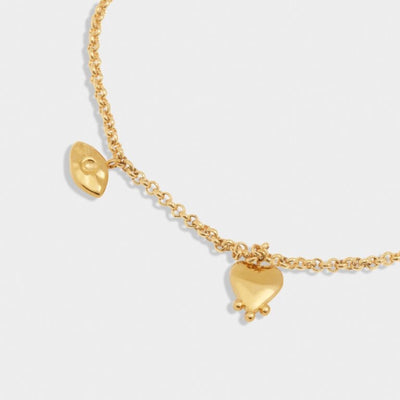 Katie Loxton Waterproof Jewellery - Boheme - Gold Multi Charm Chain Bracelet