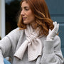 POM Cream Knit Pull Through Scarf with Studded Diamanté