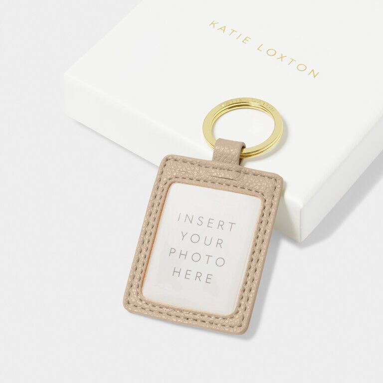 Katie Loxton Beautifully Boxed Photo Keyring - Wonderful Nan - Light Taupe