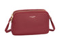David Jones (NVCM7335-1) Small Double Crossbody Handbag - Windsor Wine