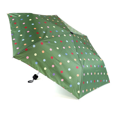 POM Green & Multicoloured Spots Umbrella