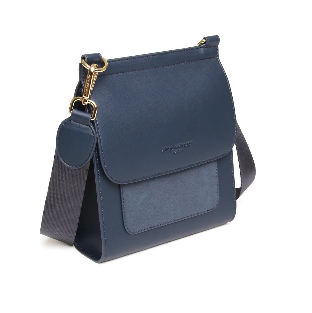 Alice Wheeler Seville Crossbody Handbag - Nappa Collection - Navy Blue