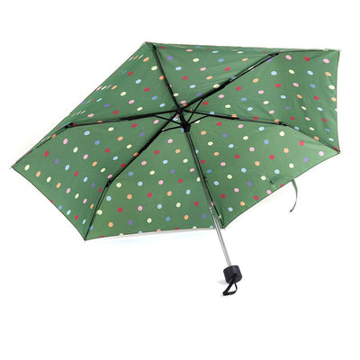 POM Green & Multicoloured Spots Umbrella