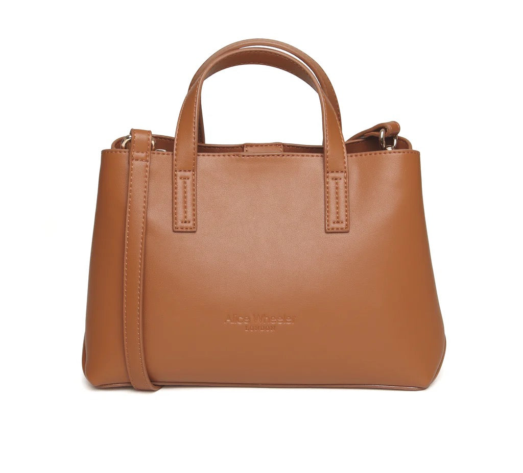 Alice Wheeler Florence Tote Handbag - Nappa Collection - Tan