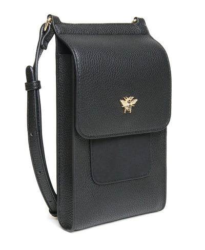 Alice Wheeler Mini Bloomsbury Crossbody Phone Bag - Black