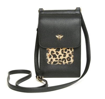 Alice Wheeler Mini Bloomsbury Crossbody Phone Bag - Leopard/Black