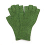 POM - Yasmin - Fine Rib Knit Plain Fingerless Gloves - Forest Green