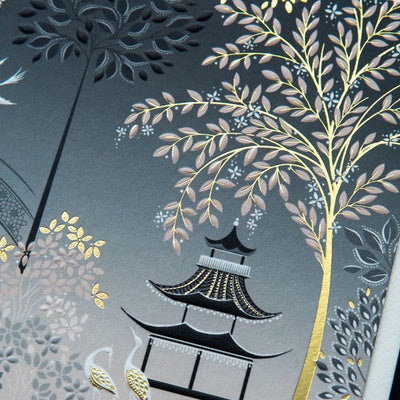 Sara Miller by The Art File -  Pagoda Garden Blank Card