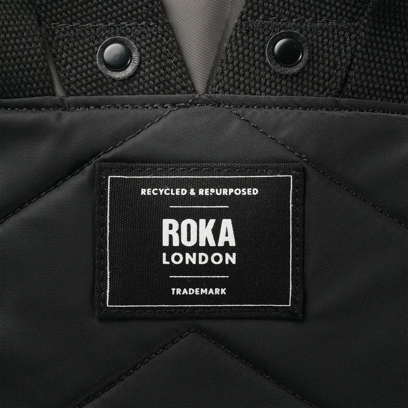 Roka Canfield B Backpack - SMALL - Recycled Nylon - Black/Graphite