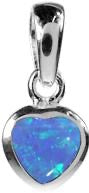 Kali Ma Blue Opal Tiny Heart Pendant - Sterling 925 Silver
