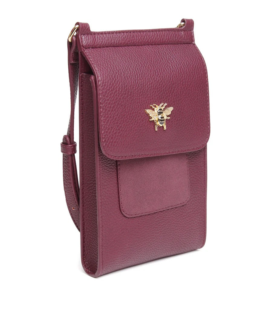 Alice Wheeler Mini Bloomsbury Crossbody Phone Bag - Fig