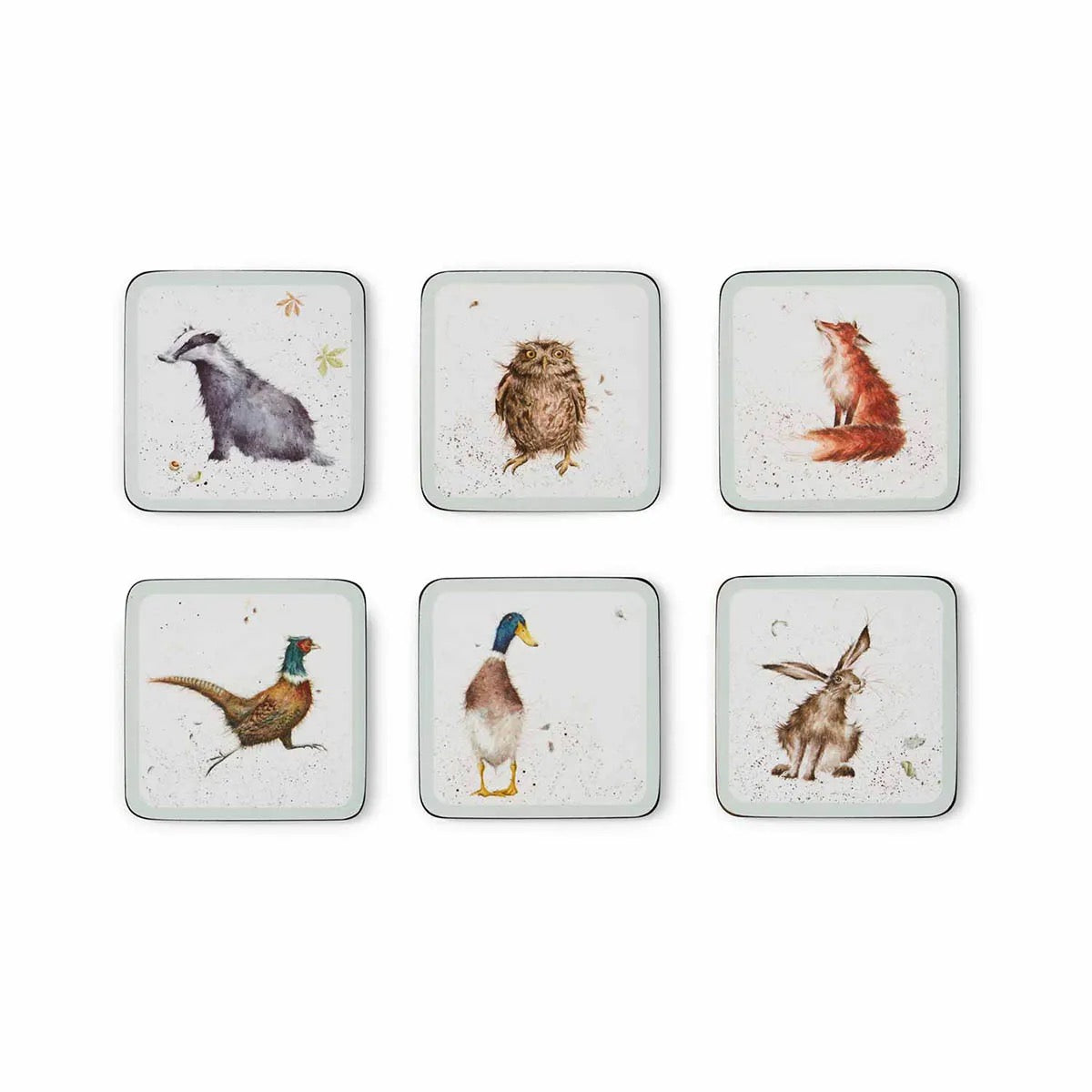 Wrendale Coaster Set - Pack of 6 Assorted