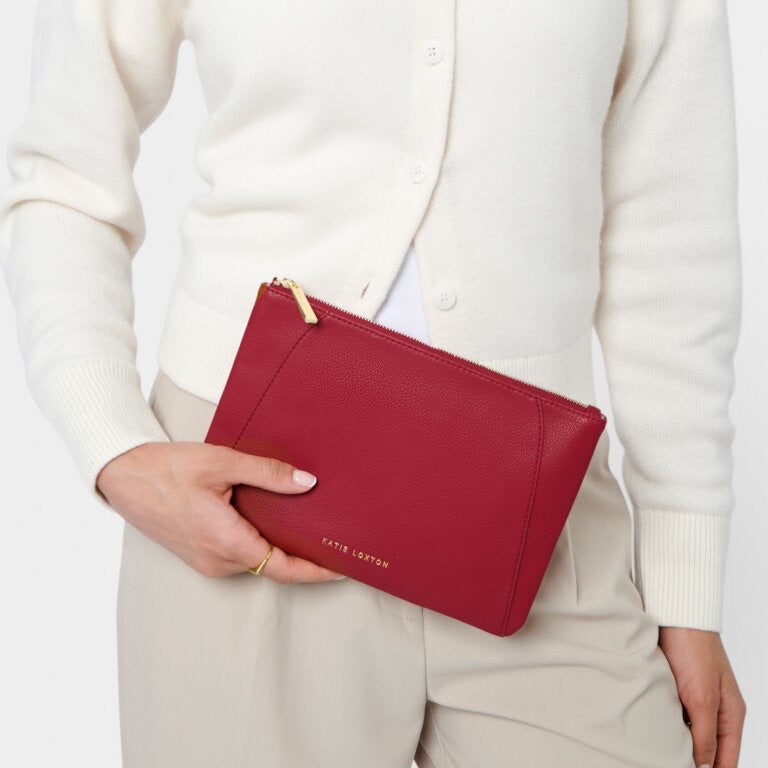 Katie Loxton Hana Pouch - Garnet Red