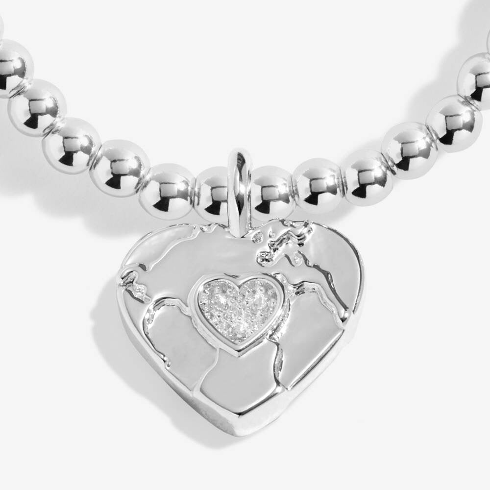 Joma Jewellery - 'A Little Your Friendship Means the World To Me' Bracelet -Silver