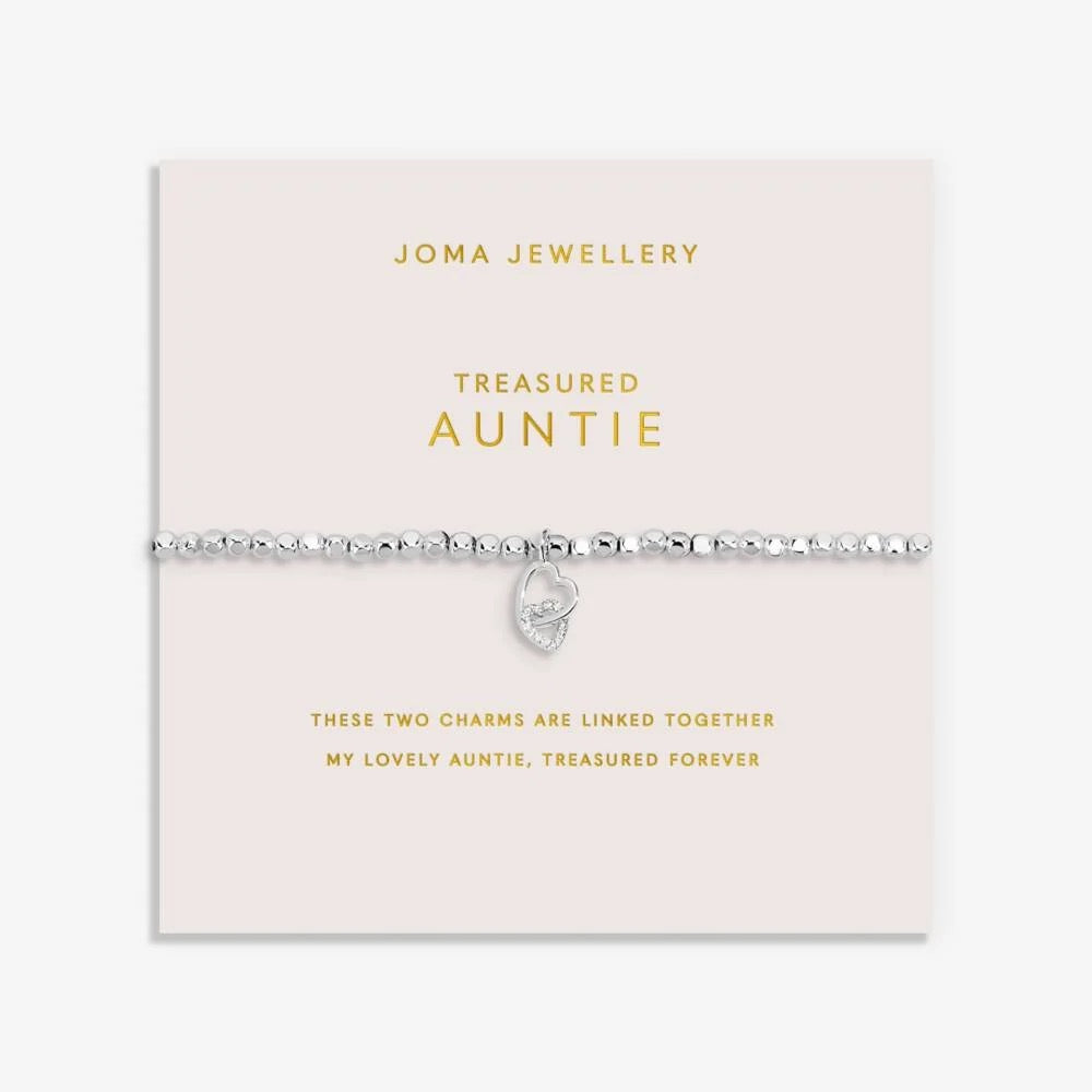 Joma Jewellery Forever Yours Bracelet - "Treasured Auntie' - Silver Plated Bracelet