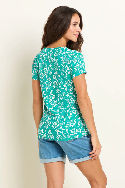 Brakeburn Women's Bamboo Leaves T-Shirt - Green