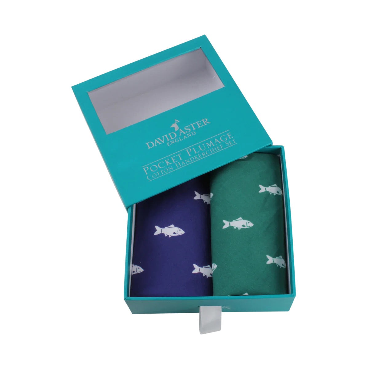 David Aster Fish Cotton Handkerchief - Pack of 2