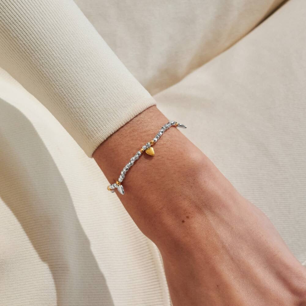 Joma Jewellery Sparkle Confetti - Amazing Sister - Silver &amp; Gold Plated Bracelet
