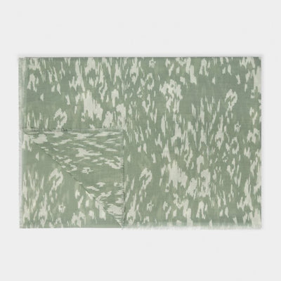 Katie Loxton Print Scarf - Abstract Animal - Sage Green/Off White