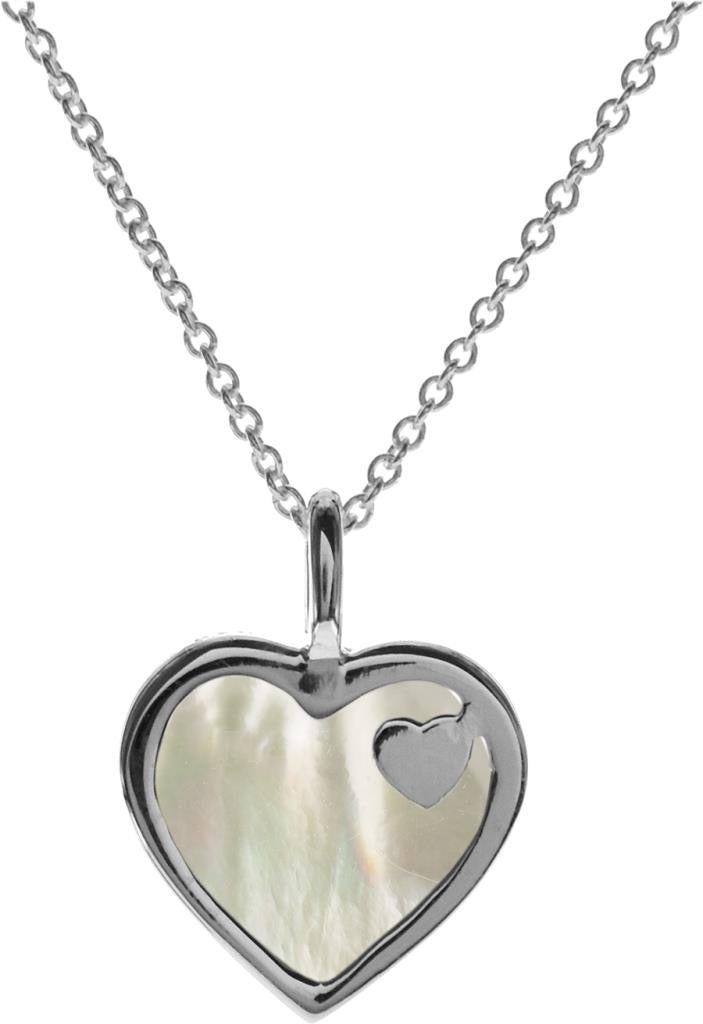 Kali Ma White Opal Medium Heart Pendant - Sterling 925 Silver