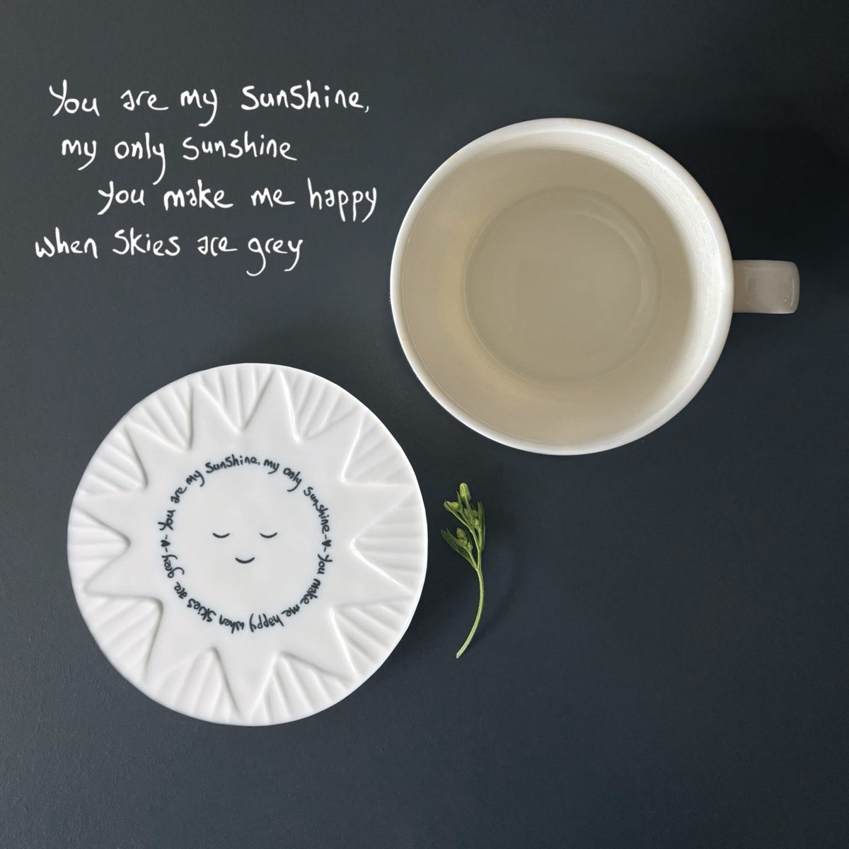 East Of India Ceramic - Round Sun Coaster - You are My Sunshine
