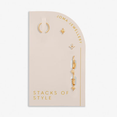 Joma Jewellery - Stacks of Style CZ Earrings Multi Set - Gold