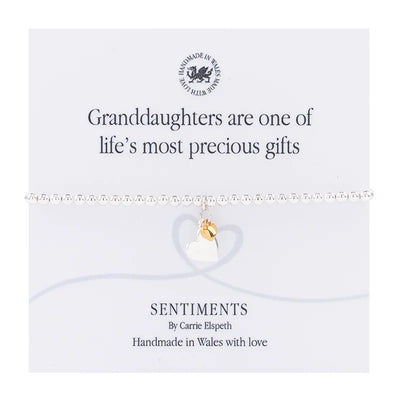 Carrie Elspeth Sentiment Bracelet - Granddaughters Precious Gift