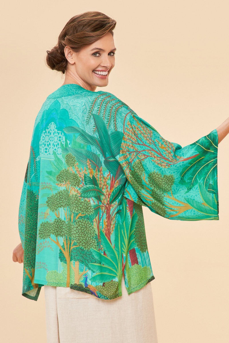 Powder Secret Paradise Kimono Jacket - Aqua