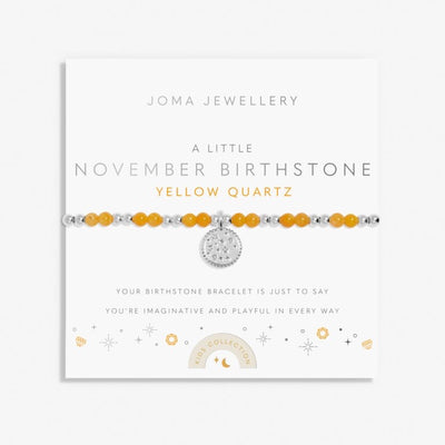 Joma Jewellery - Girls  - A Little November Birthstone Bracelet - Yellow Quartz