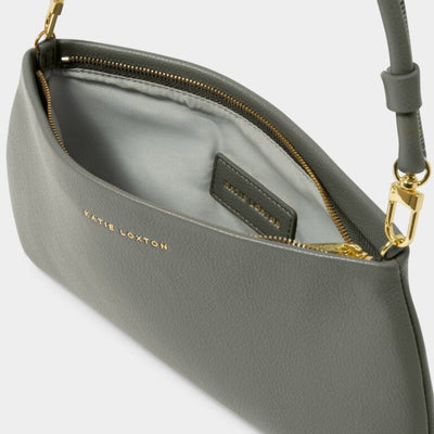 Katie Loxton Asha Clutch/Shoulder Handbag - Graphite Green