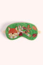 Powder Luxury Velvet Eye Mask - Cosy Fox - Emerald Green