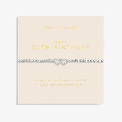 Joma Jewellery - Forever Yours - "Happy 50th Birthday' Bracelet