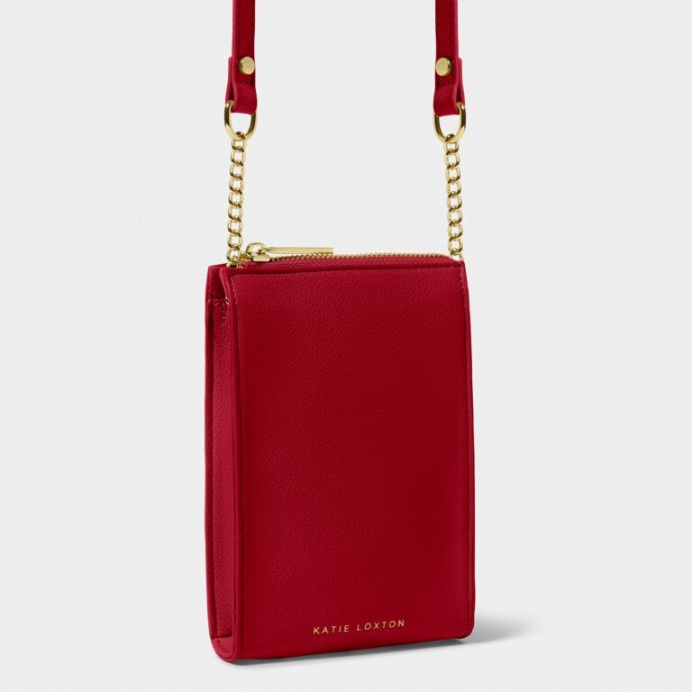 Katie Loxton Zana Mini Slim Phone Crossbody Bag - Garnet Red