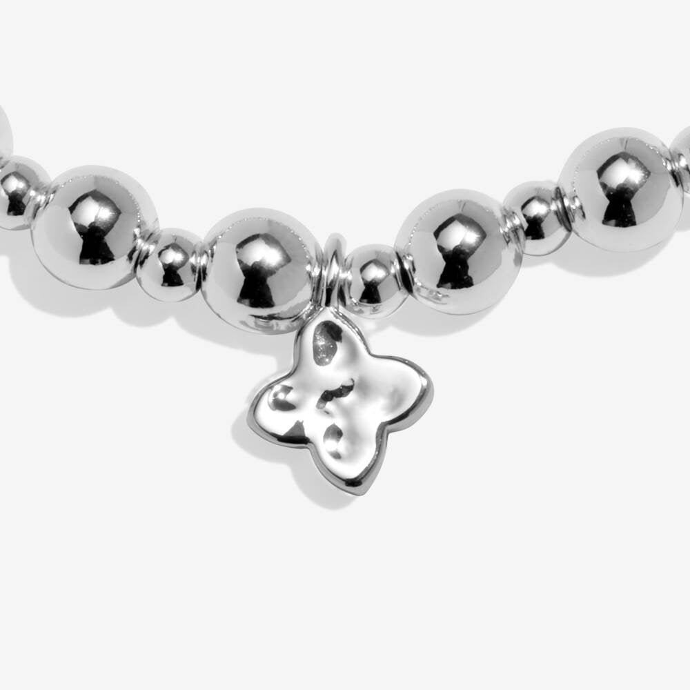 Joma Jewellery - Reva Textured Clover Bracelet - Silver Plated