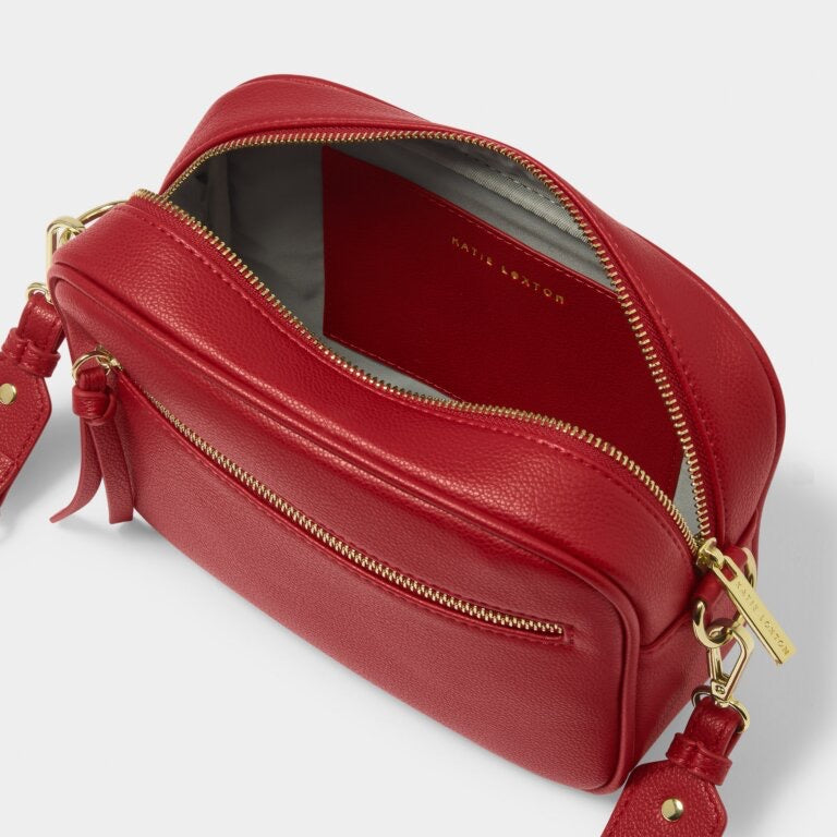 Katie Loxton Hallie Double Strap Crossbody Bag - Garnet Red