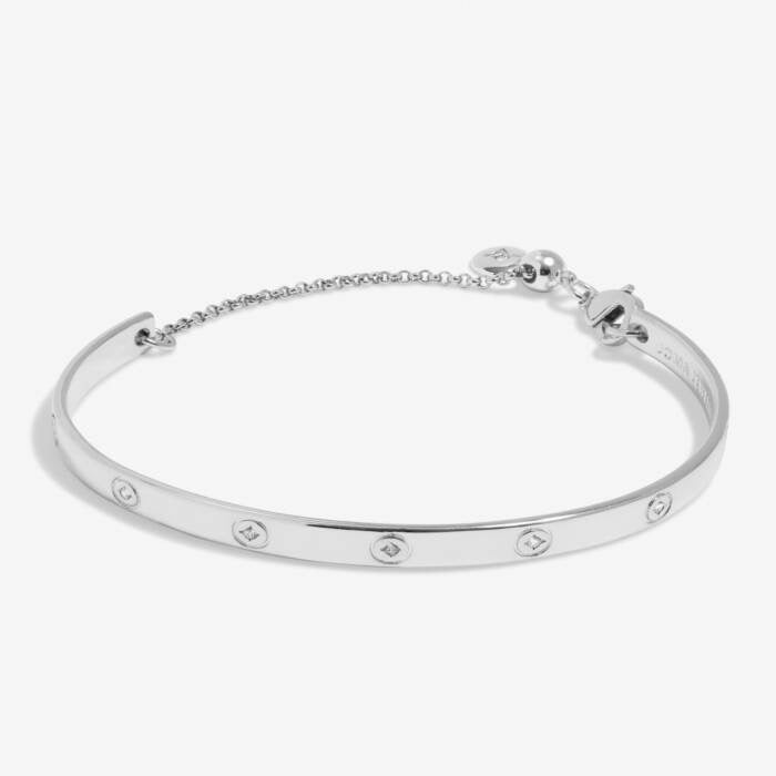 Joma Jewellery - Cubic Zirconia Circle Bangle Style Bracelet - Silver Plated