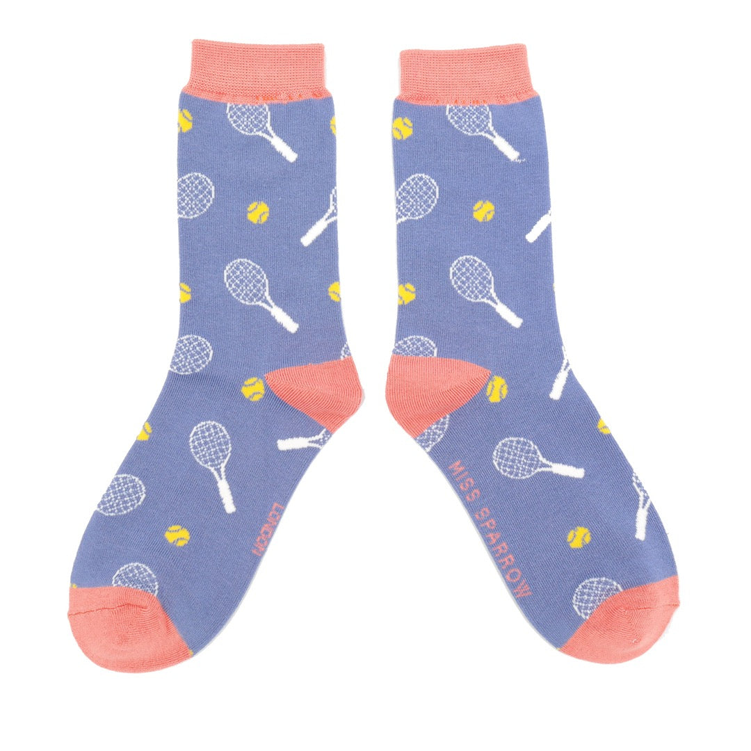 Miss Sparrow Bamboo Ankle Socks - Tennis - Denim Blue