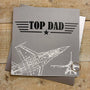 Top Dad Aeroplane Birthday Card - White Cotton Cards