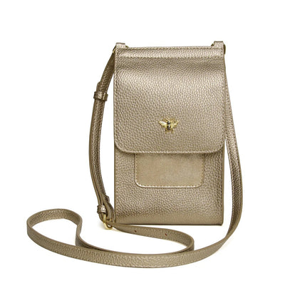 Alice Wheeler Mini Bloomsbury Crossbody Phone Bag - Bronze