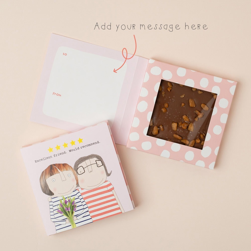 Rosie Made A Thing Choccy Card - Five Star Friend - Chocolate & Card Gift