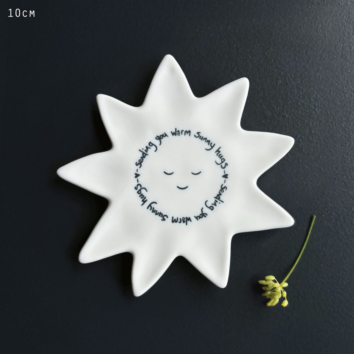 East Of India Ceramic - Sun Coaster - Sending You Warm Sunny Hugs