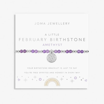 Joma Jewellery - Girls  - A Little February Birthstone Bracelet - Amethyst