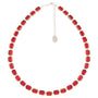 Carrie Elspeth Gold Foil Edged Beaded Full Necklace - Red/Gold
